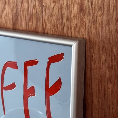 poster-03180　COFFEE PLEASE Silver Frame Cafe Poster 30×40cm
