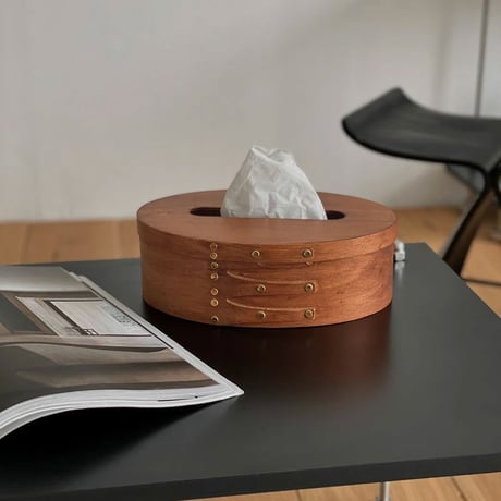 tissuebox-03045　Brown Shaker Box Tissue Case For Soft Pack Tissues
