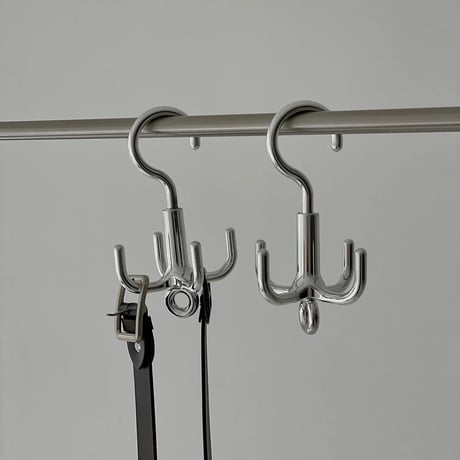 wall-03079　360° Rotating Silver Octopus Hanger Hook Two-pieces