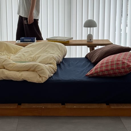 beddingsets-03160　Madras Check×Brown×Yellow×Navy Duvet Cover Set