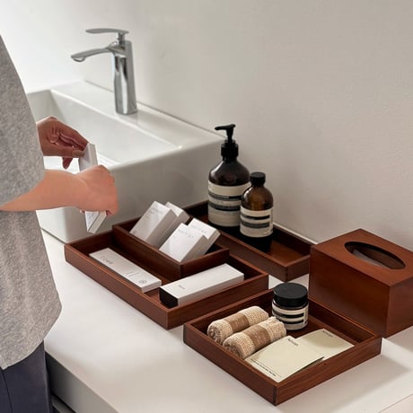 h-03009　Natural Wood Amenity Tray