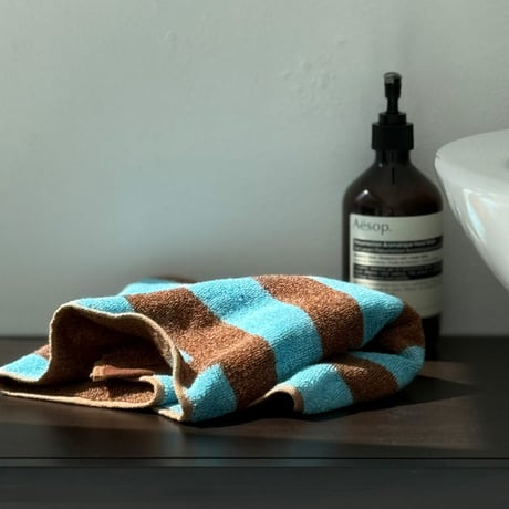 towel-03032　Block Stripe Face Towel