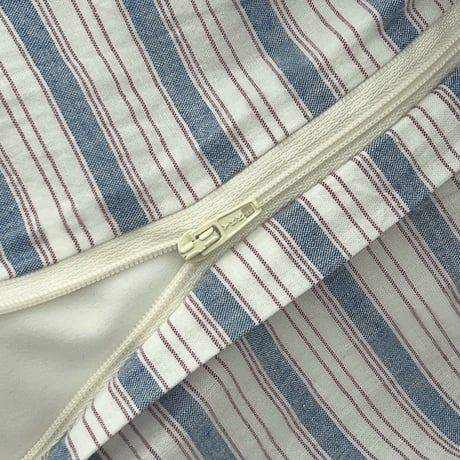 beddingsets-03035　White×Blue Cluster Stripe Bedding Sets