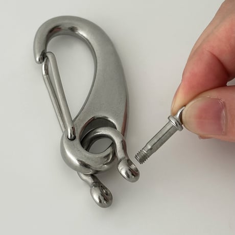 keyring-03002　Stainless Steal Carabiner×Bow Shackle Keyhook