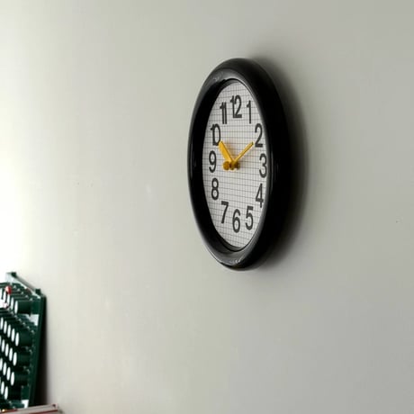 clock-03102　Color Needle Grid Pattern Round Wall Clock