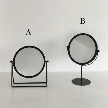 mirror-03074　Black Round Table Mirror