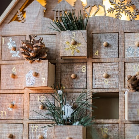 calendar-03011　Wooden Advent Calendar