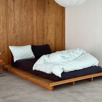 beddingsets-03162　light blue×black Bedding Sets