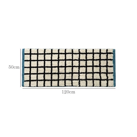 mat-03104　Blue Line Graphcheck Runner Rug 50x120cm