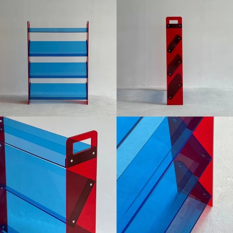 rack-03085　Bicolor Acrylic Display Magazine Rack