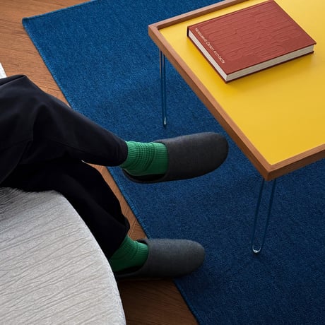 rug-03098　Blue Melange Pile Rug 100×200cm