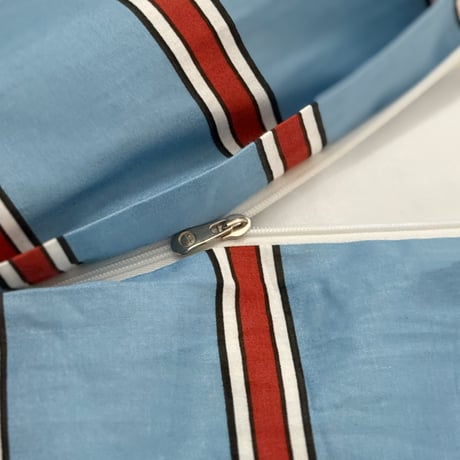 beddingsets-03141　Blue×Cream×White Stripe Bedding Sets