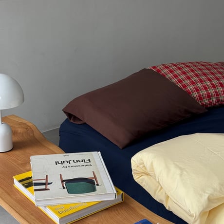 beddingsets-03160　Madras Check×Brown×Yellow×Navy Duvet Cover Set