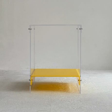 table-03180　Acrylic Yellow×Clear 2Tier Side Table