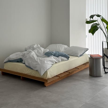 beddingsets-03154　Blue Pencil Stripe Reversible Duvet Cover Set 【Selectable Color Sheets】