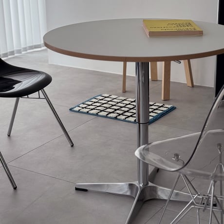 mat-03105　Blue Line Graphcheck Rug 40x60cm