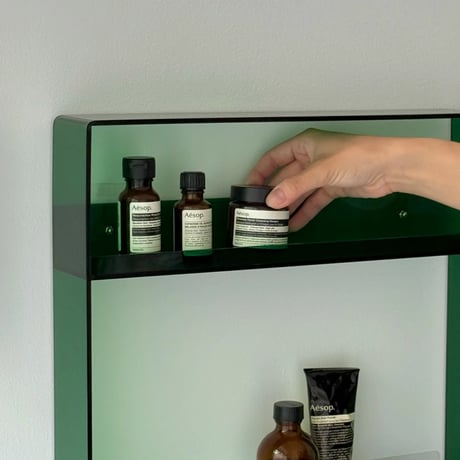 wallrack-03057　Color Acrylic Open Wall Shelf 2Tier