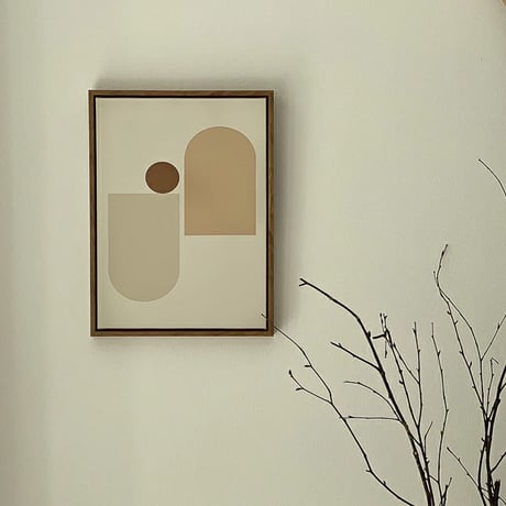 poster-03009　Pink Art Poster With Frame 40×30
