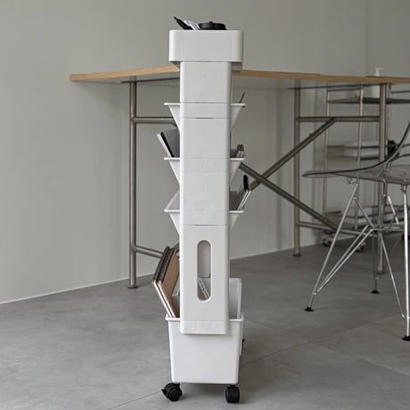 wagon-03027　Double Side Pocket Slim Wheeled Cart