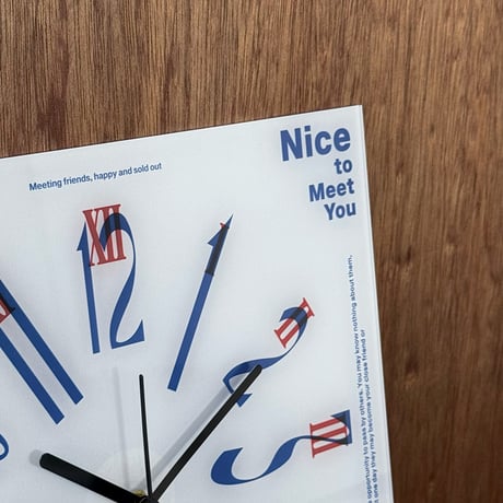 clock-03123　Meet Graphic Clock Wall Clock Silent