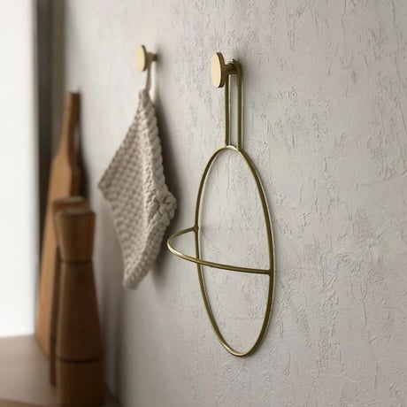 laundry-03004　Iron Hanging Towel Hanger Black Gold