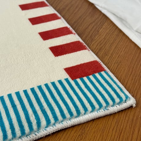 rug-03099　red×blue Long rug 40×120cm