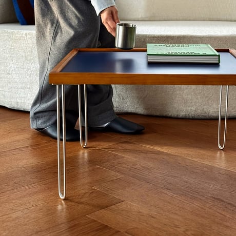 table-03219　Natural Wood Color Top Square Coffee Table 60×60cm