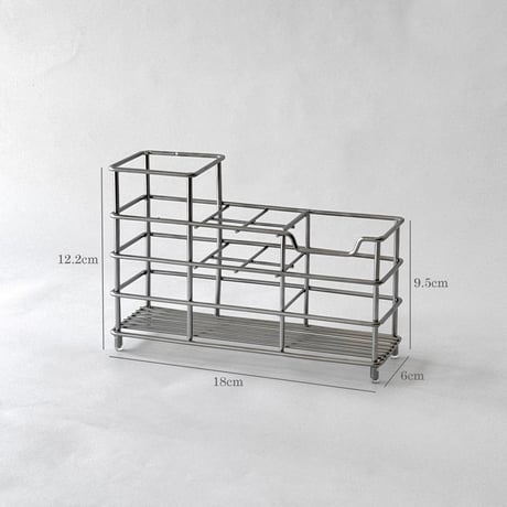 oralcare-03009　Stainless Steel Frame Toothbrush Stand, W18cm