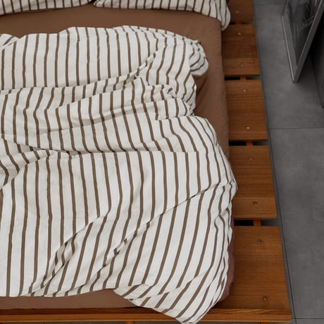 beddingsets-03136　Stripe×Brown Stripe Bedding Sets