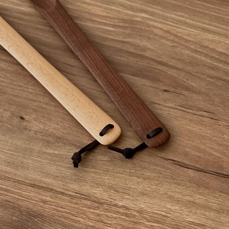 shoehorn-03002　Wooden Beech Long Shoehorn