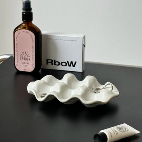 plate-03109　Ceramic Wave Design Accessory Tray