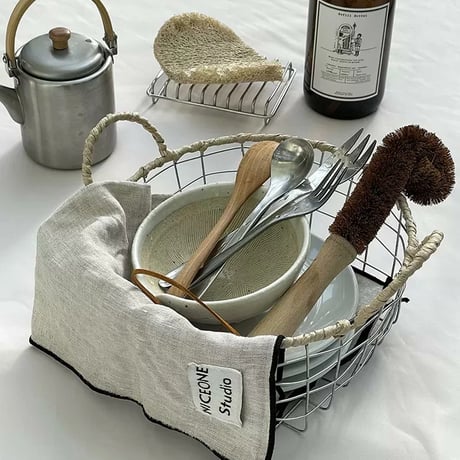 basket-03078　Round Wire Basket With Handle