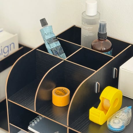 stationery-03028　Wood Grain Desk Organizer