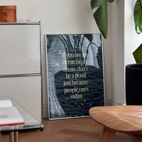 poster-03177　If you're an Ocean, Be an ocean Silver Frame Art Poster 70×50