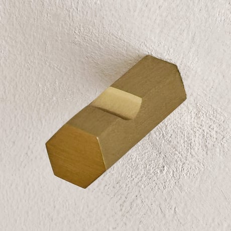 wall-03030　Brass Wall Hook Hexagon B