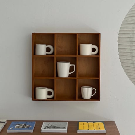 wallrack-03050　Natural Wood Cup Shelf 50×50
