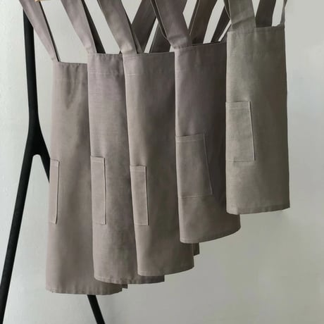 kitchen-03009　Linen Blend Back Cloth Children's Apron