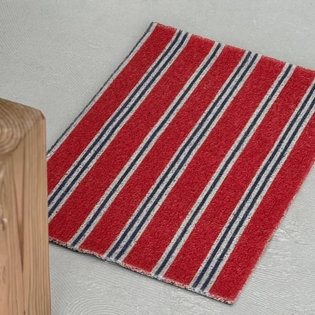 mat-03082　Multi Stripe Yellow Red Door Mat