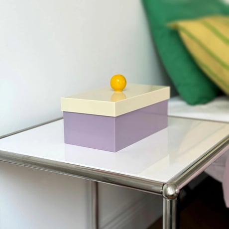 box-03044　Purple And Cream Bicolor Storage Box