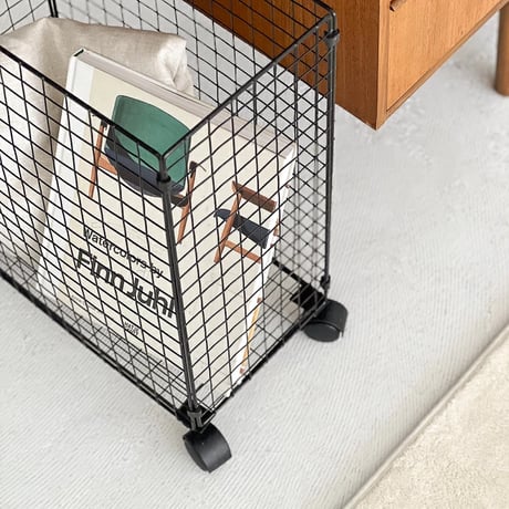 wagon-03007　Foldable Iron Mesh Laundry Cart With Casters