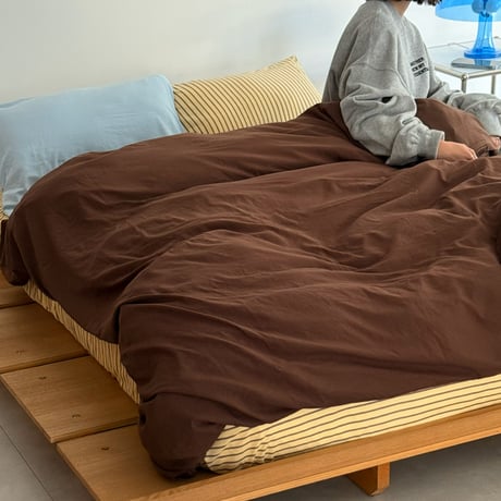 beddingsets-03147　Yellow×Brown×Light Blue Bedding Set
