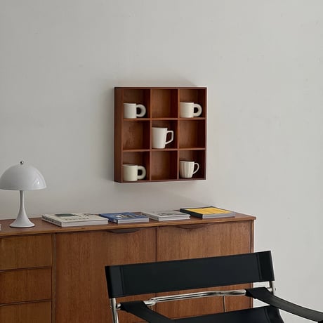 wallrack-03050　Natural Wood Cup Shelf 50×50