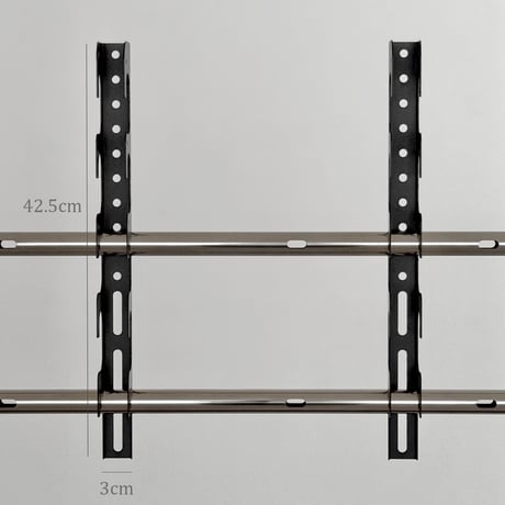 stand-03002　Stainless Steel Floor TV Mount with Shelf