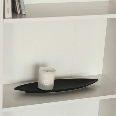 plate-03111　Leaf Black Multi Plate