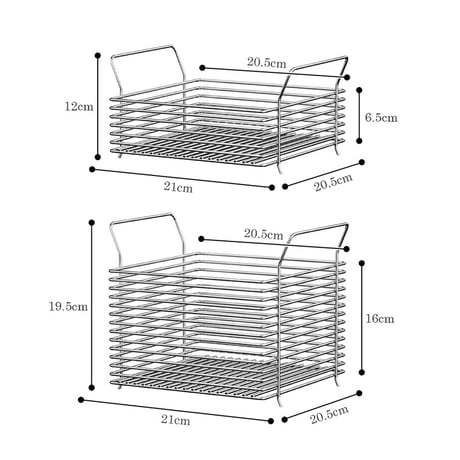 basket-03145　Stainless Stacking Basket