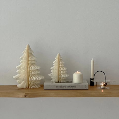 tree-03002　Craft Accordion Paper Tree Off-White 30cm 20cm
