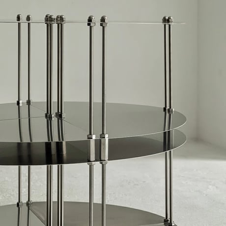 rack-03065　Stainless Steel Corner Fan Shaped Modular Shelf