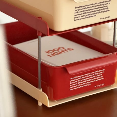 rack-03087　Bicolor Drawer Rack 2Tier