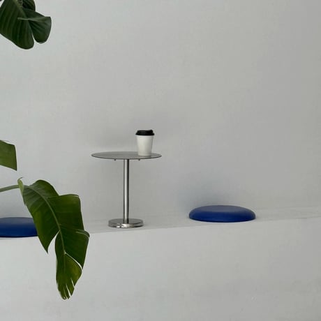table-03183　Stainless Steel Round Mini Table