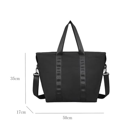 bag-03116　Waterproof GYM Black Tote Bag